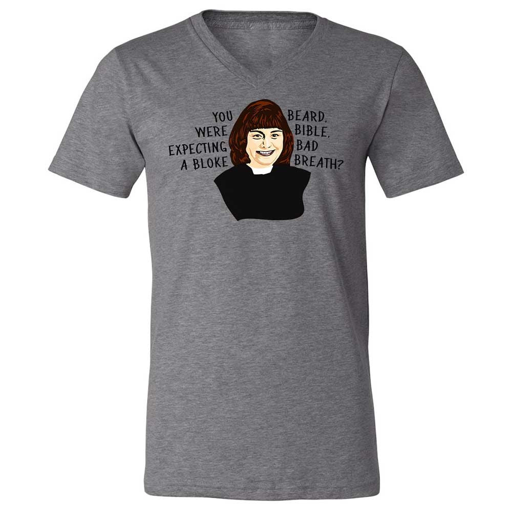 Unisex V-Neck T-Shirt - ZQ4ULL2D - Deep Heather - 9