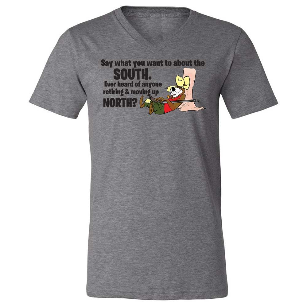 Unisex V-Neck T-Shirt - Q2PQ94JK - Deep Heather - 9