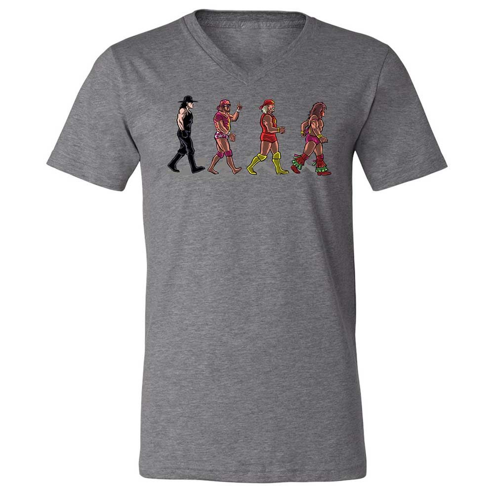 Unisex V-Neck T-Shirt - K9SA8NGQ - Deep Heather - 9