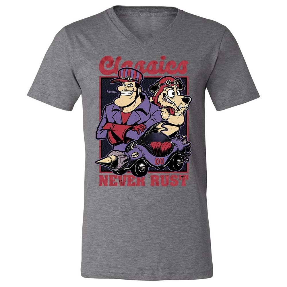 Unisex V-Neck T-Shirt - RBGTEHSV - Deep Heather - 9