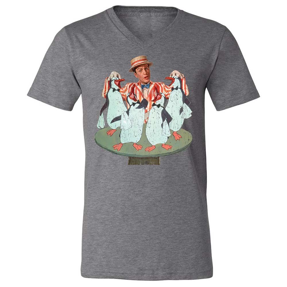 Unisex V-Neck T-Shirt - KMJBCDE2 - Deep Heather - 9
