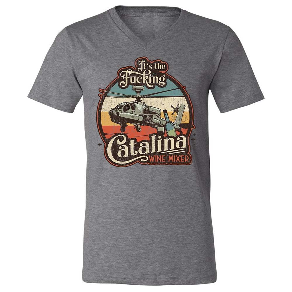 Unisex V-Neck T-Shirt - RTGQRCQB - Deep Heather - 9