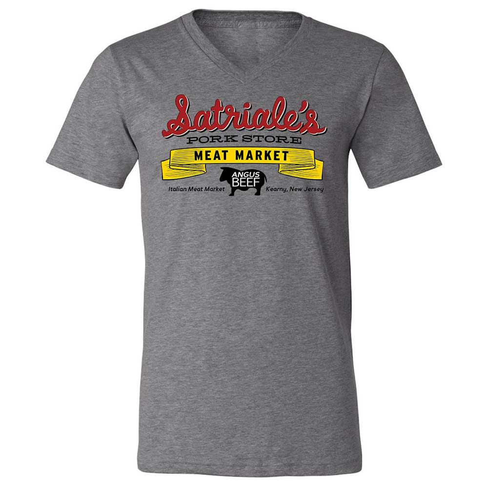Unisex V-Neck T-Shirt - 7YVHJUXG - Deep Heather - 9