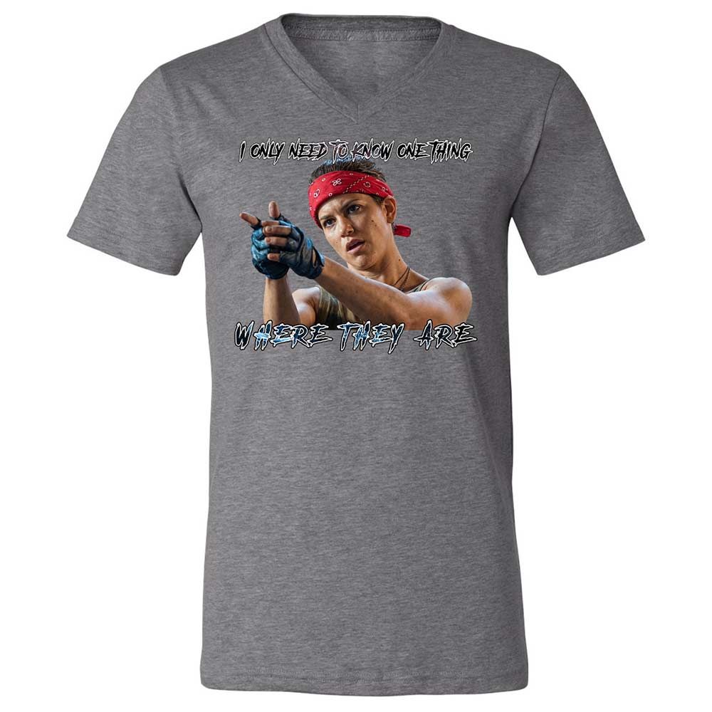 Unisex V-Neck T-Shirt - HF3YK7CA - Deep Heather - 9