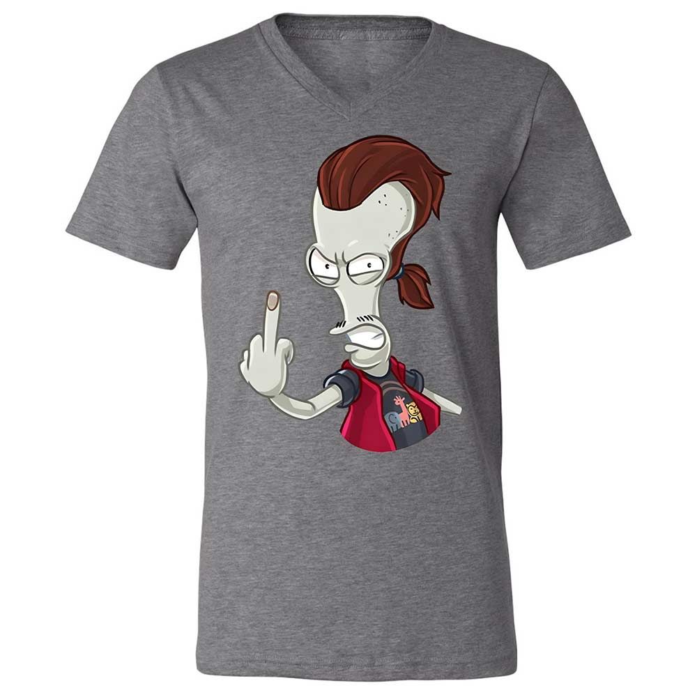 Unisex V-Neck T-Shirt - 9D53CTUE - Deep Heather - 9