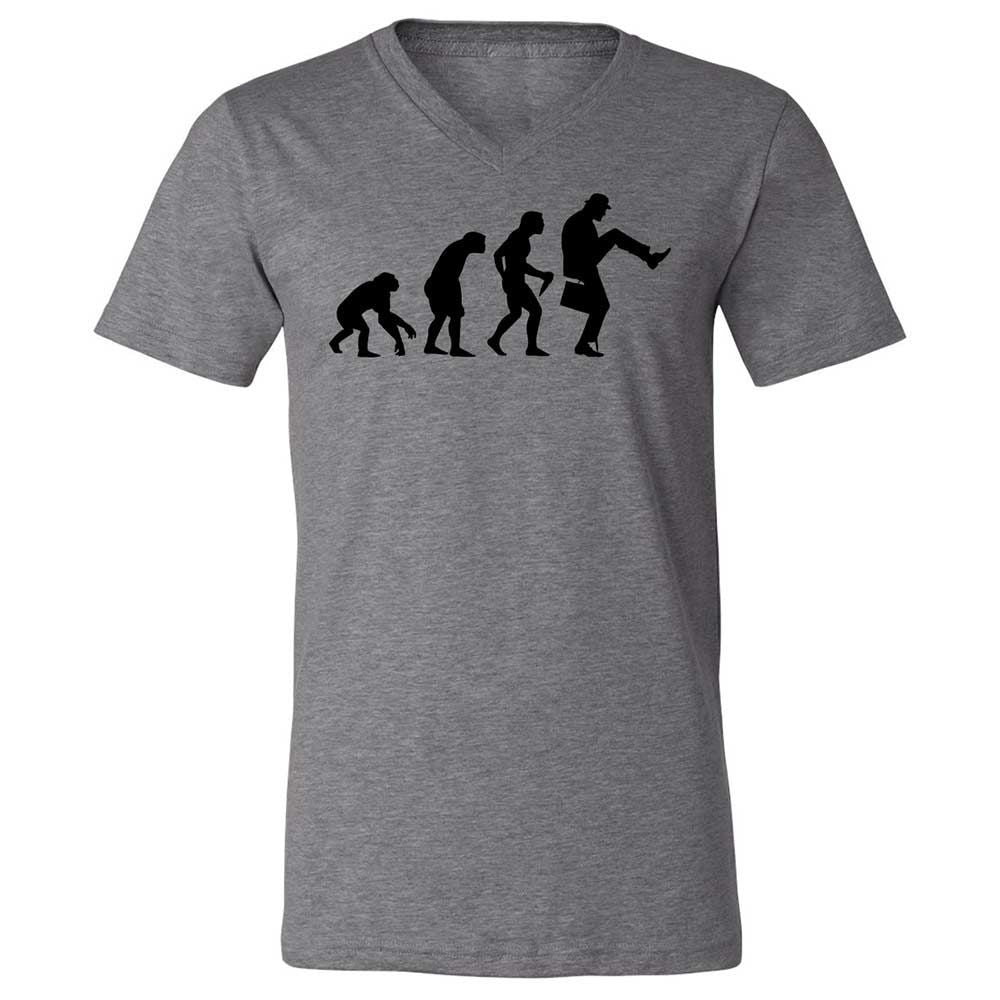 Unisex V-Neck T-Shirt - 7A2C82YS - Deep Heather - 9