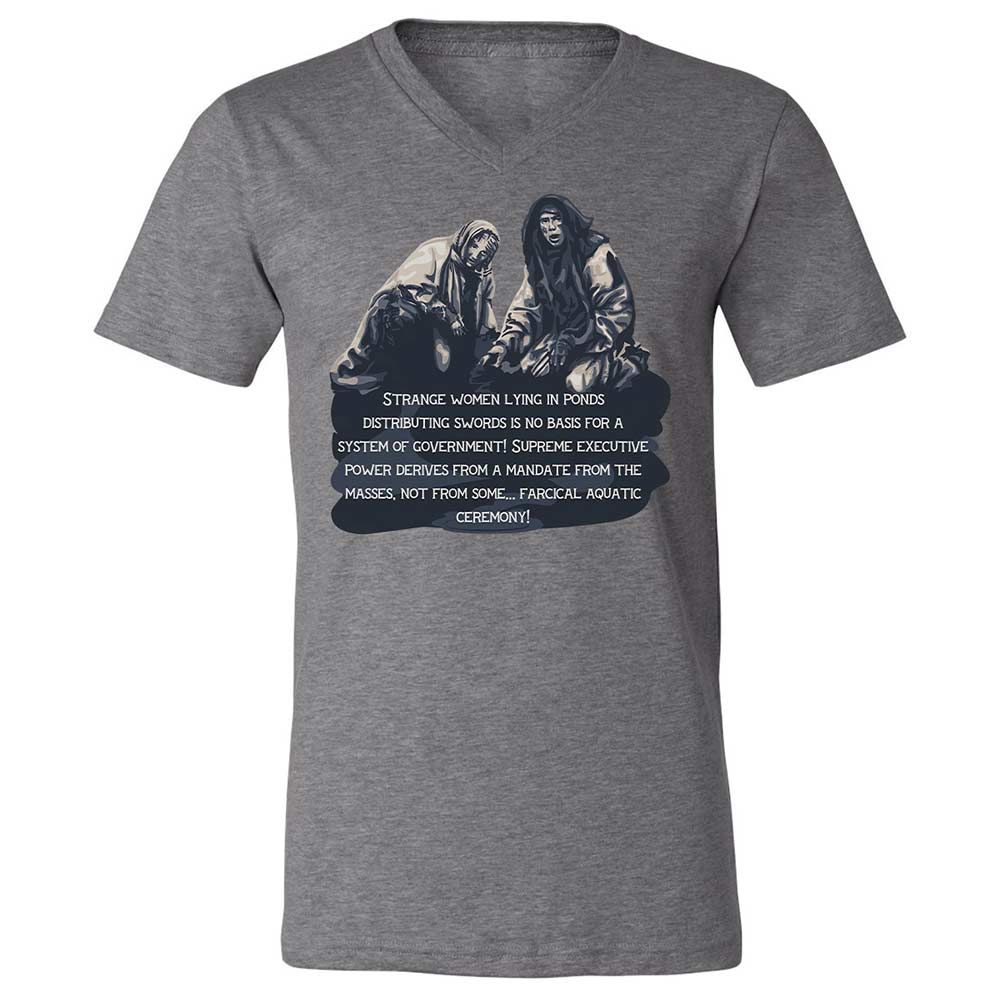 Unisex V-Neck T-Shirt - DT2AFJS4 - Deep Heather - 9