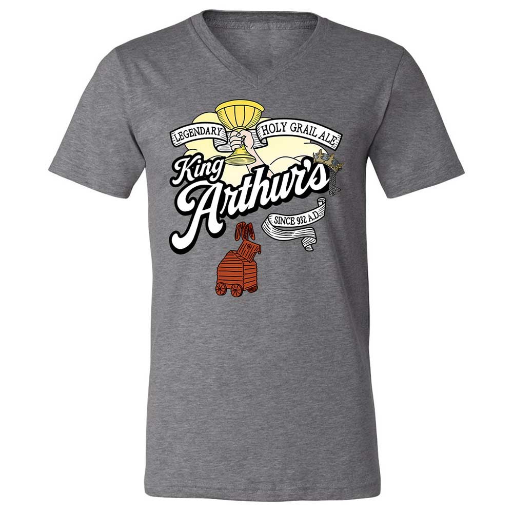 Unisex V-Neck T-Shirt - L9RJ9SG1 - Deep Heather - 9