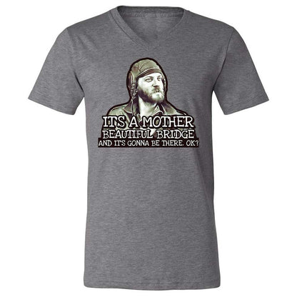 Unisex V-Neck T-Shirt - SF9JU4QY - Deep Heather - 9