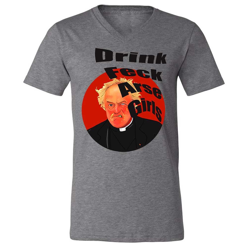 Unisex V-Neck T-Shirt - HTFWXHSP - Deep Heather - 9