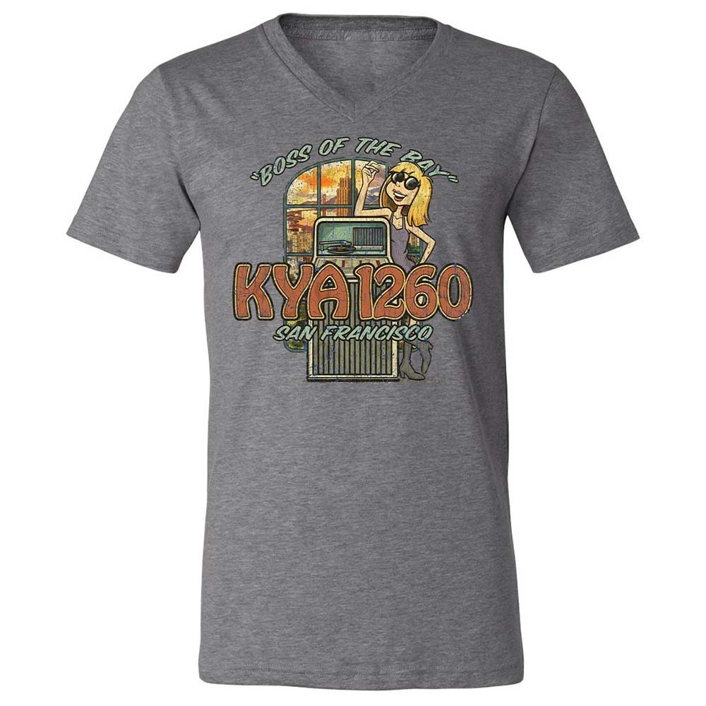 Unisex V-Neck T-Shirt - KR8AK6H4 - Deep Heather - 9