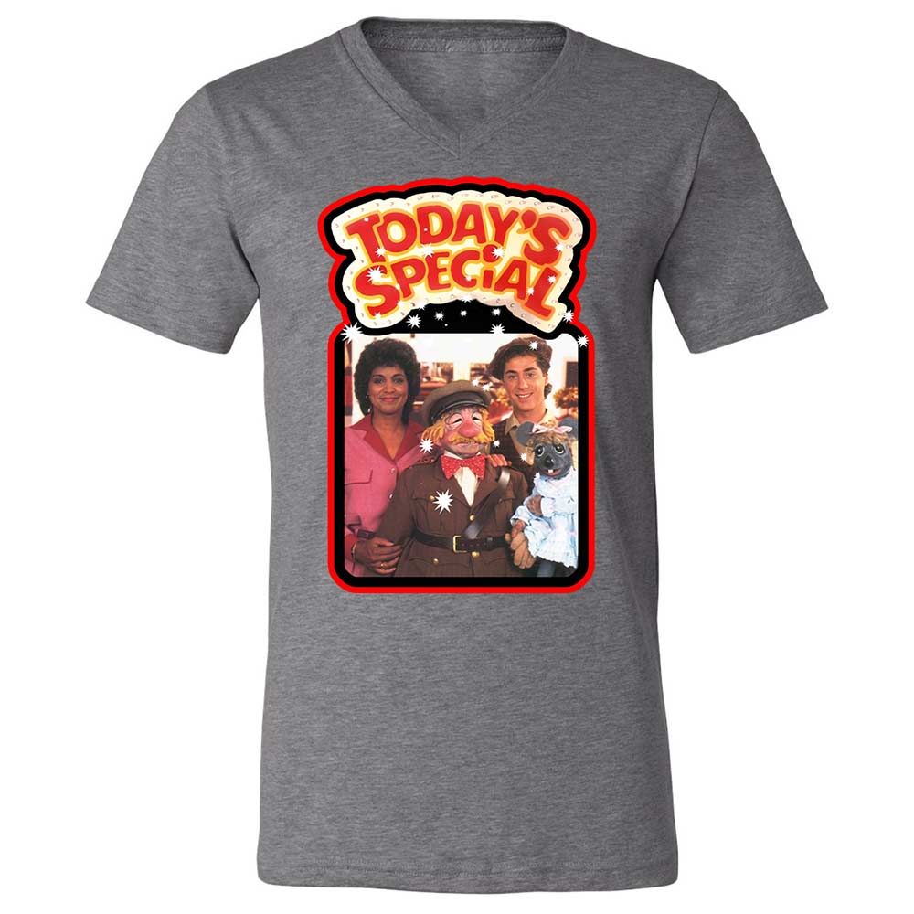 Unisex V-Neck T-Shirt - 3SAXVY7Q - Deep Heather - 9