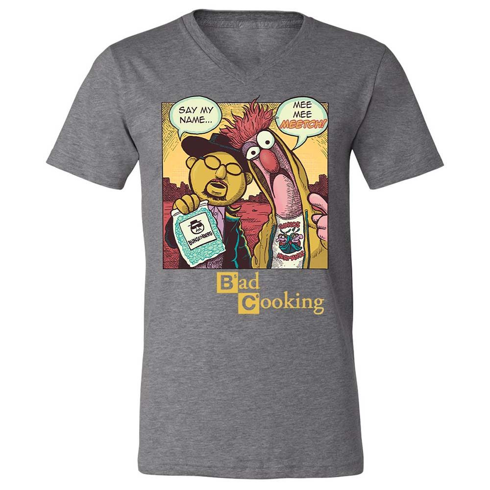 Unisex V-Neck T-Shirt - S8NCHHR7 - Deep Heather - 9