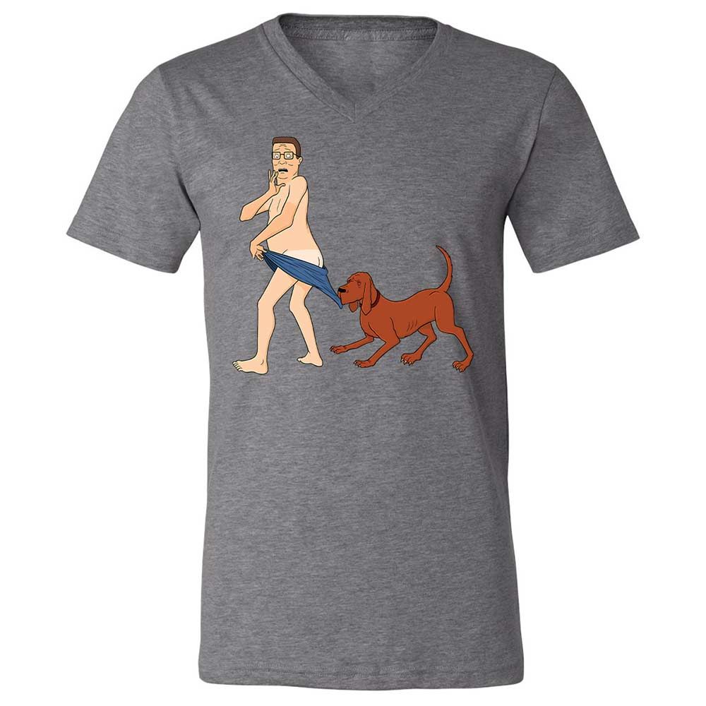 Unisex V-Neck T-Shirt - 4M2FP7QQ - Deep Heather - 9