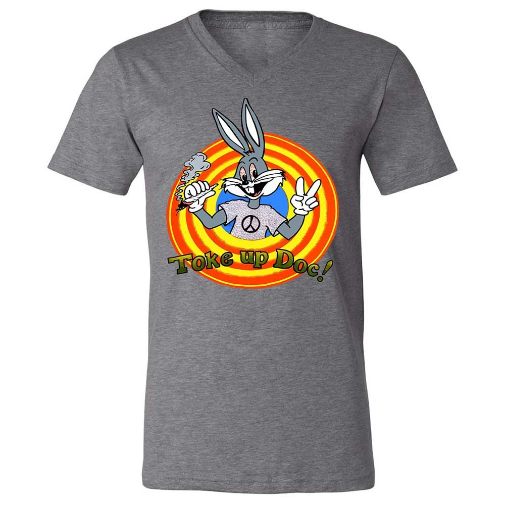 Unisex V-Neck T-Shirt - 3EPG2YFU - Deep Heather - 9