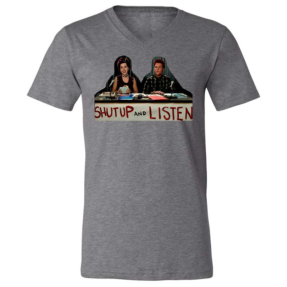 Unisex V-Neck T-Shirt - E4R5B8YE - Deep Heather - 9