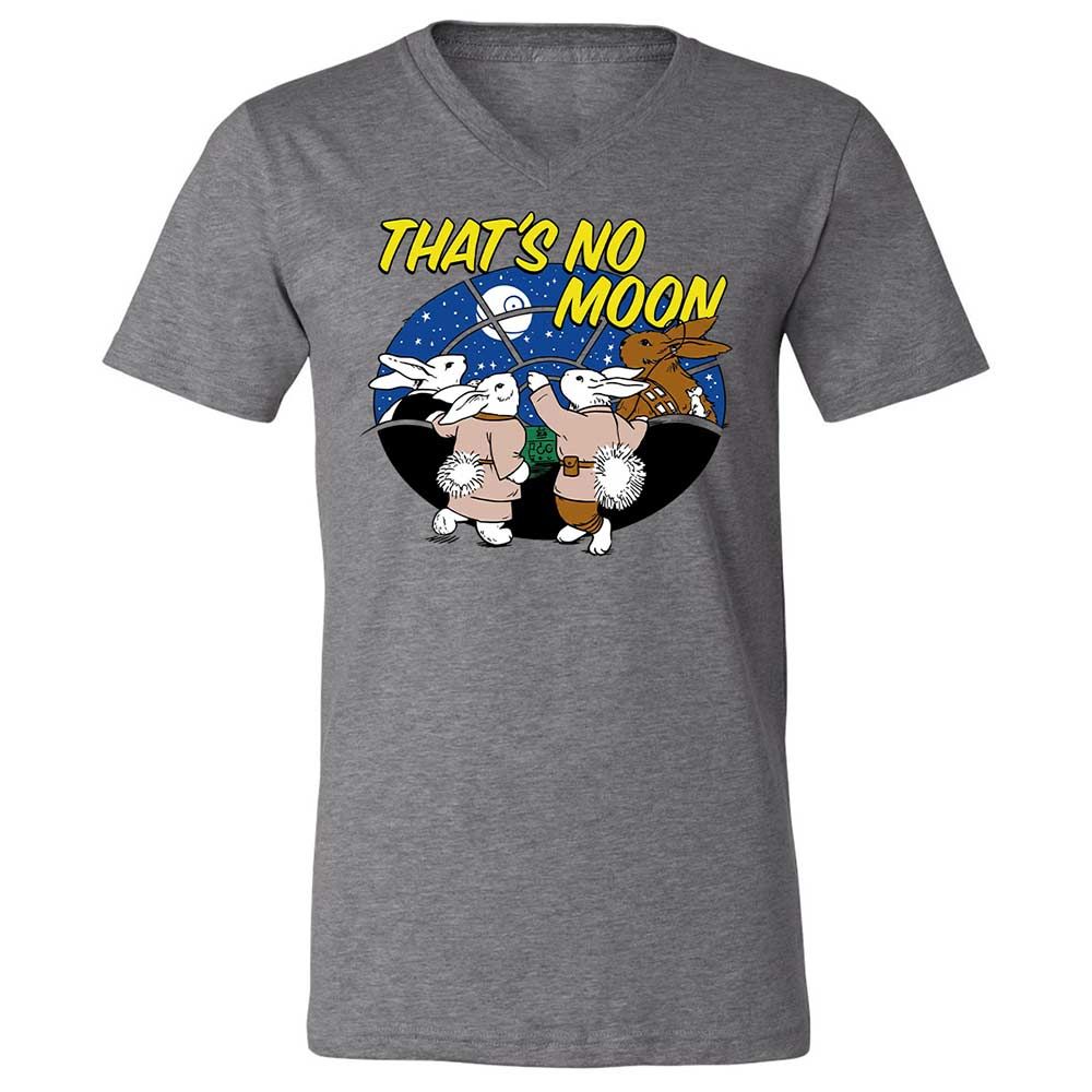 Unisex V-Neck T-Shirt - White - Deep Heather - 9