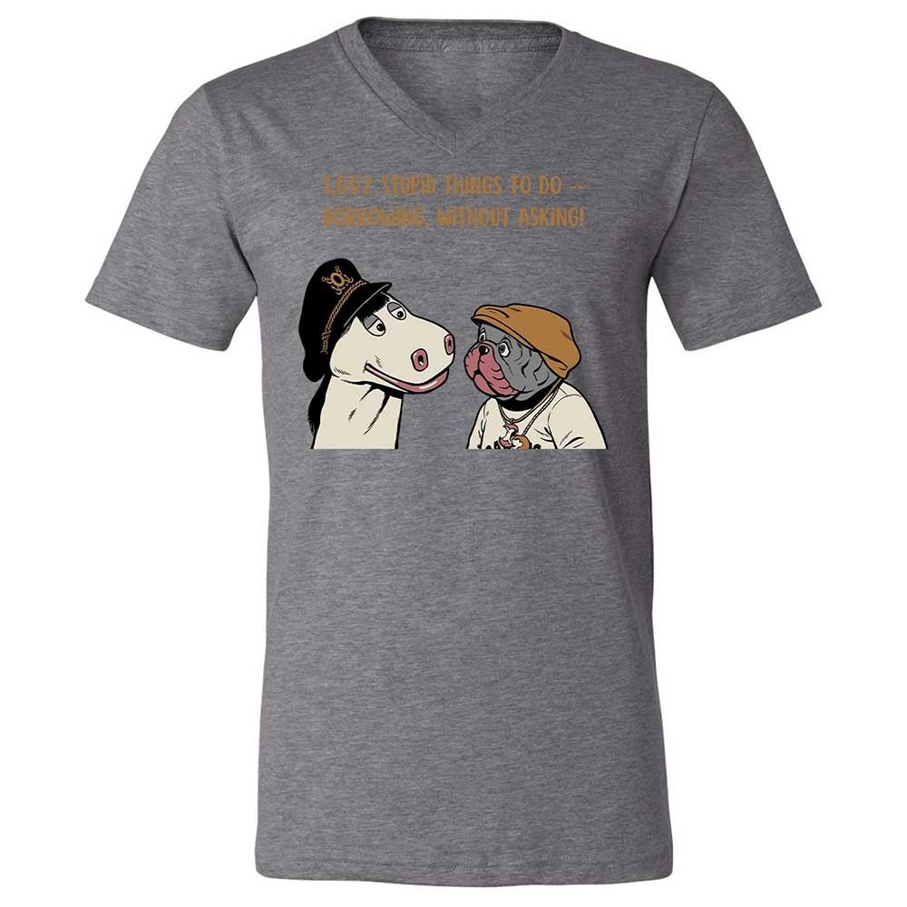 Unisex V-Neck T-Shirt - 22NX9WNR - Deep Heather - 9
