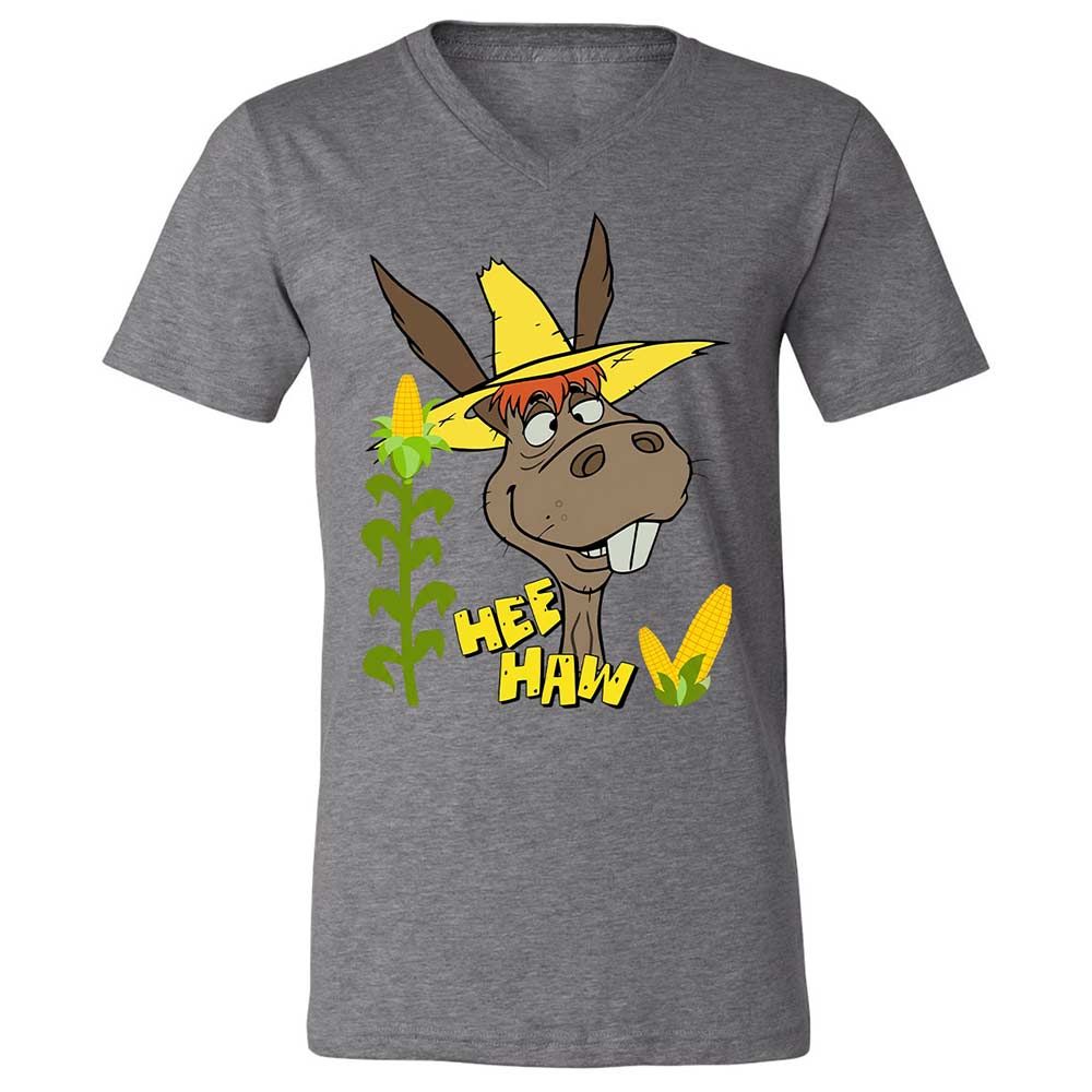 Unisex V-Neck T-Shirt - XDKT7B58 - Deep Heather - 9