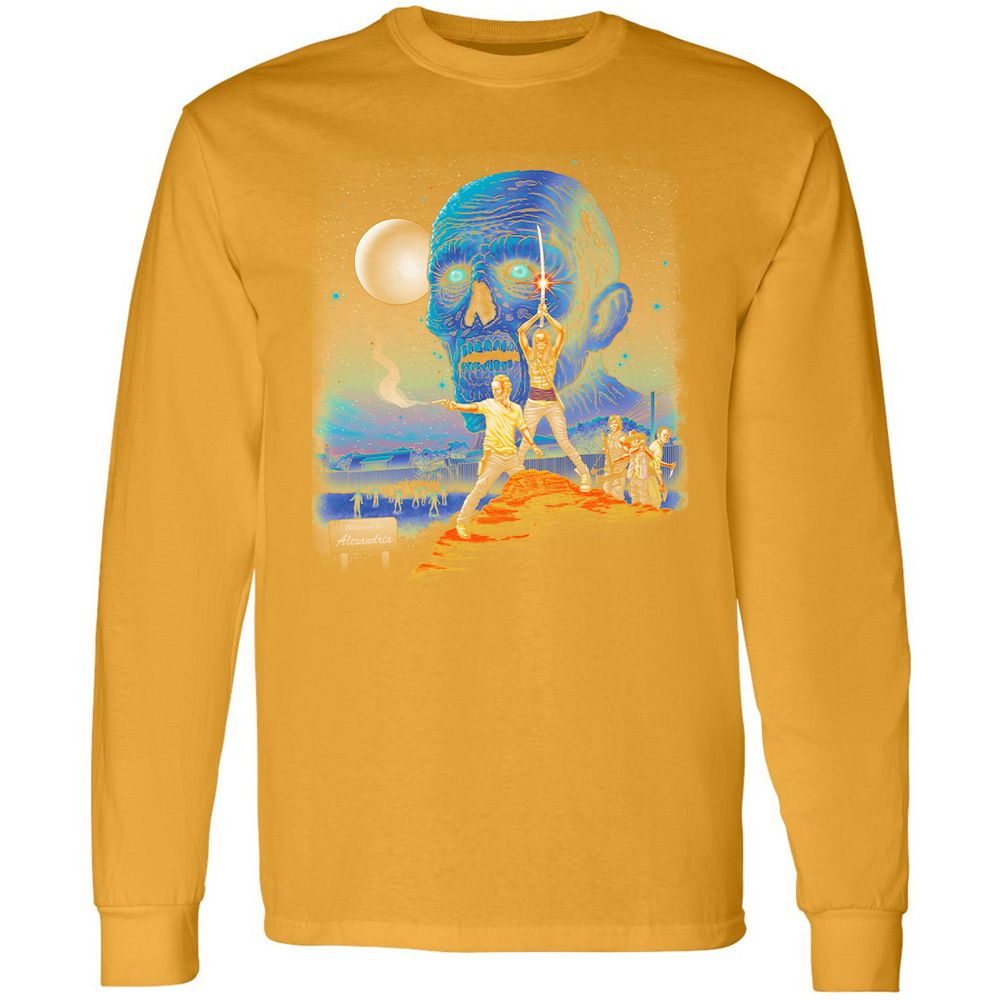 Long Sleeve T-Shirt - TAJ5E98Q - Gold - 9