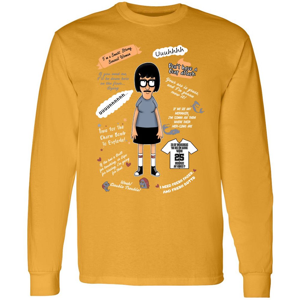 Long Sleeve T-Shirt - XKCET6CM - Gold - 9