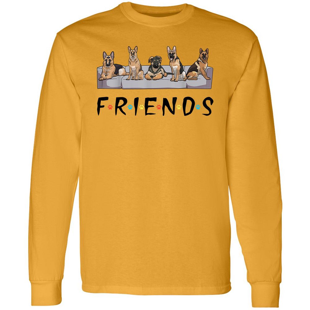 Long Sleeve T-Shirt - UGXQ3ZMU - Gold - 9