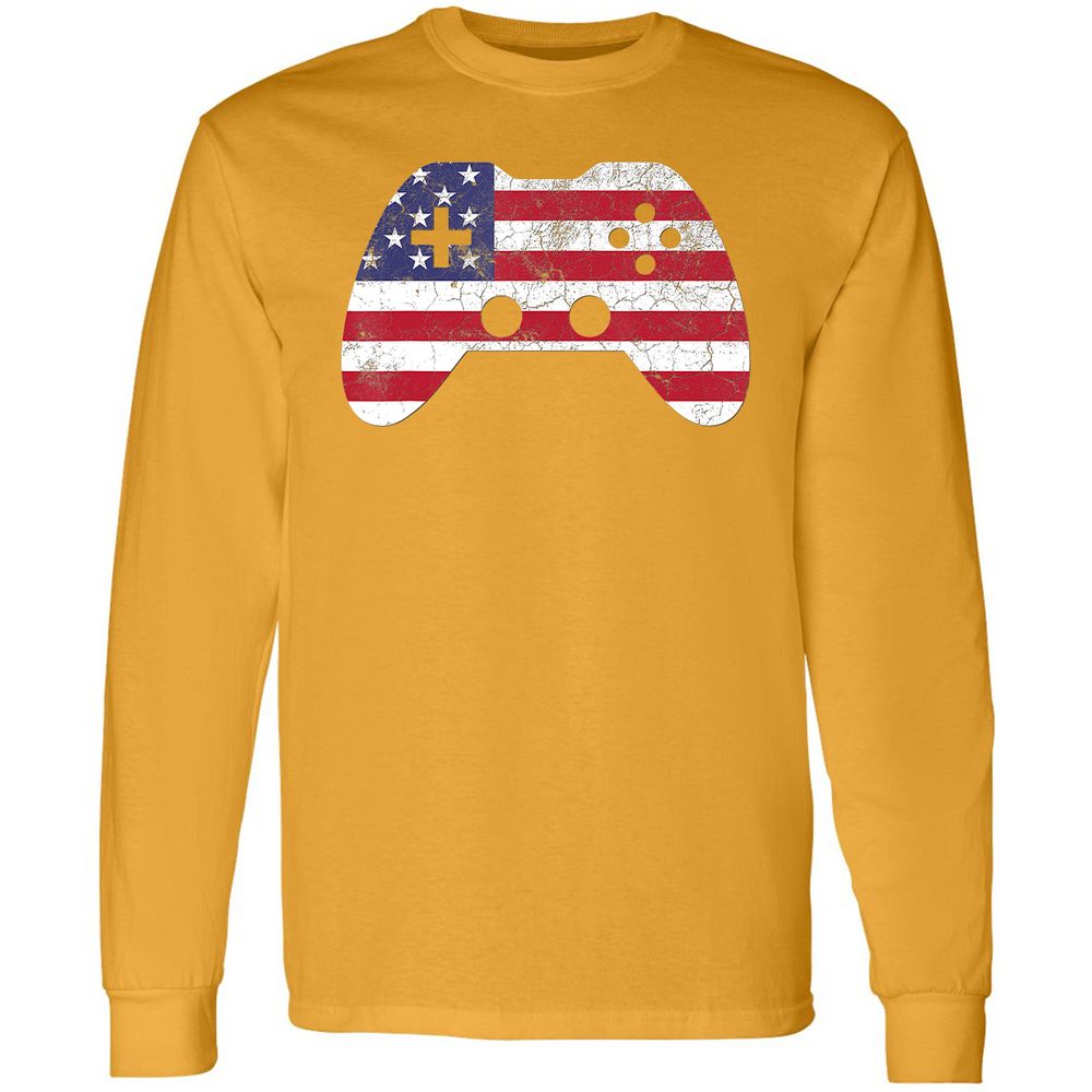 Long Sleeve T-Shirt - E6V3TYSQ - Gold - 9