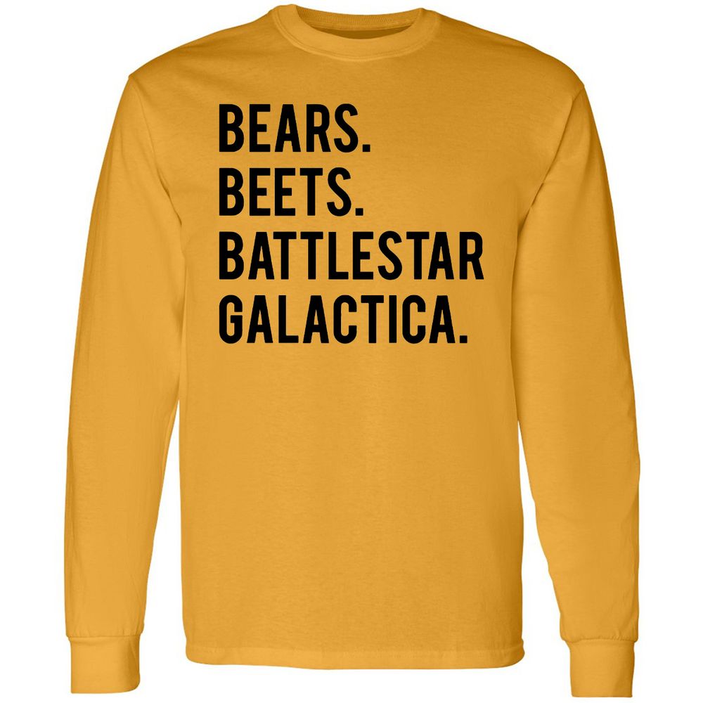 Long Sleeve T-Shirt - QXNYRL1G - Gold - 9