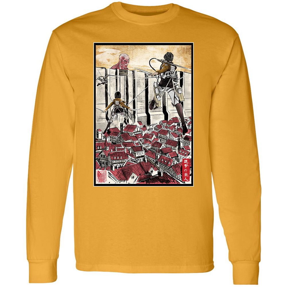 Long Sleeve T-Shirt - TUG6RJ2R - Gold - 9