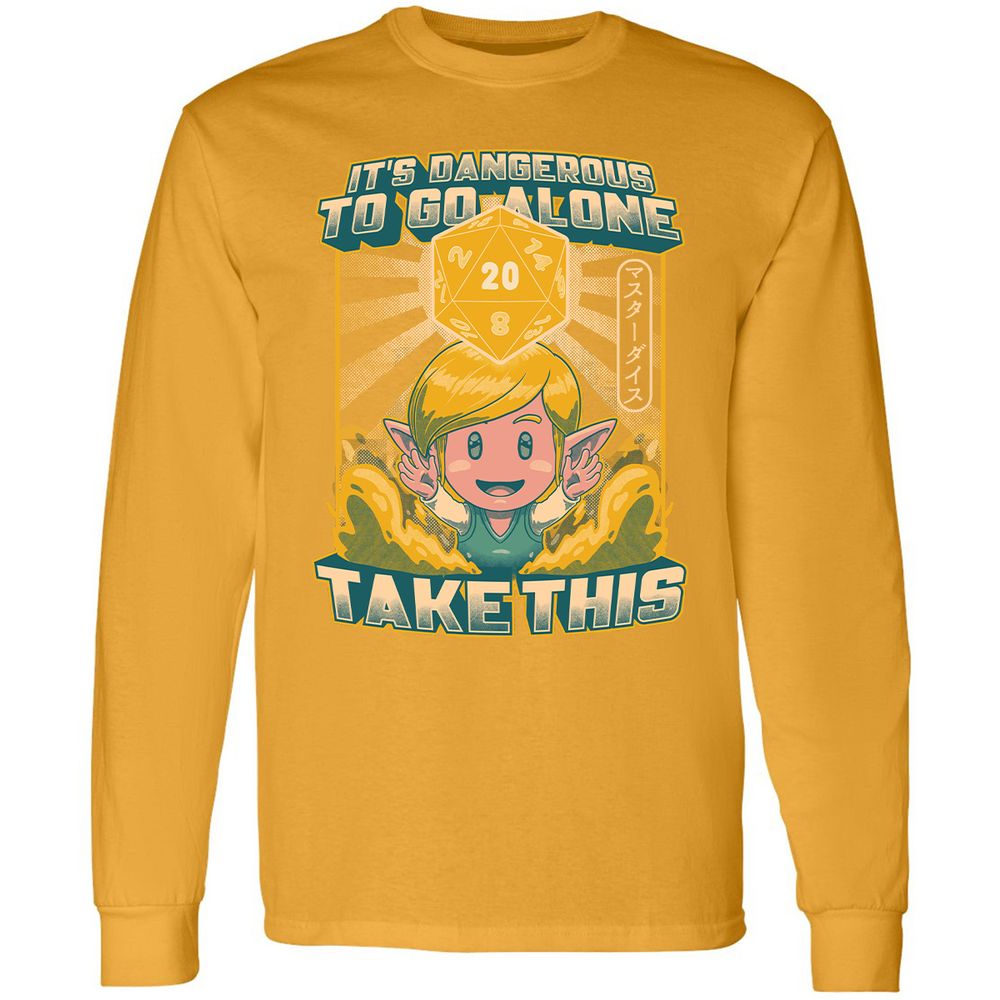 Long Sleeve T-Shirt - E7JPK7L5 - Gold - 9