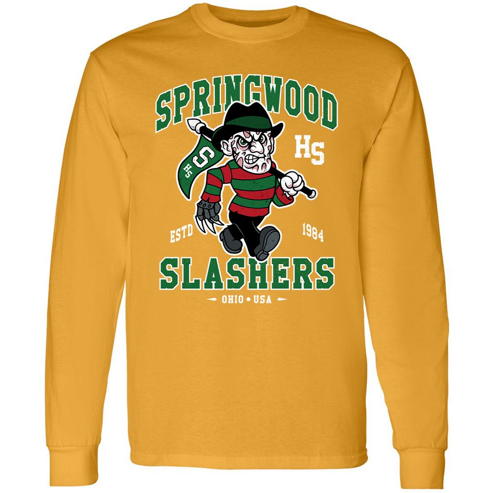 Long Sleeve T-Shirt - NQKVR6YC - Gold - 9