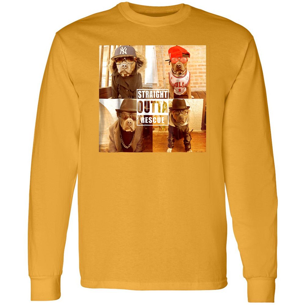 Long Sleeve T-Shirt - P9WYFMK6 - Gold - 9