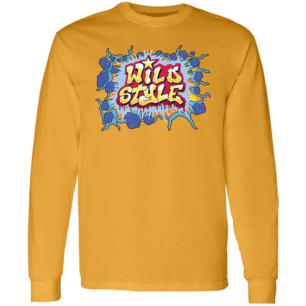 Long Sleeve T-Shirt - Black - Gold - 9