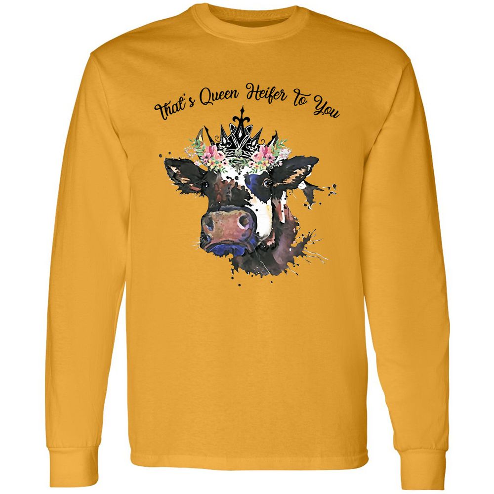 Long Sleeve T-Shirt - HUT9X2HF - Gold - 9