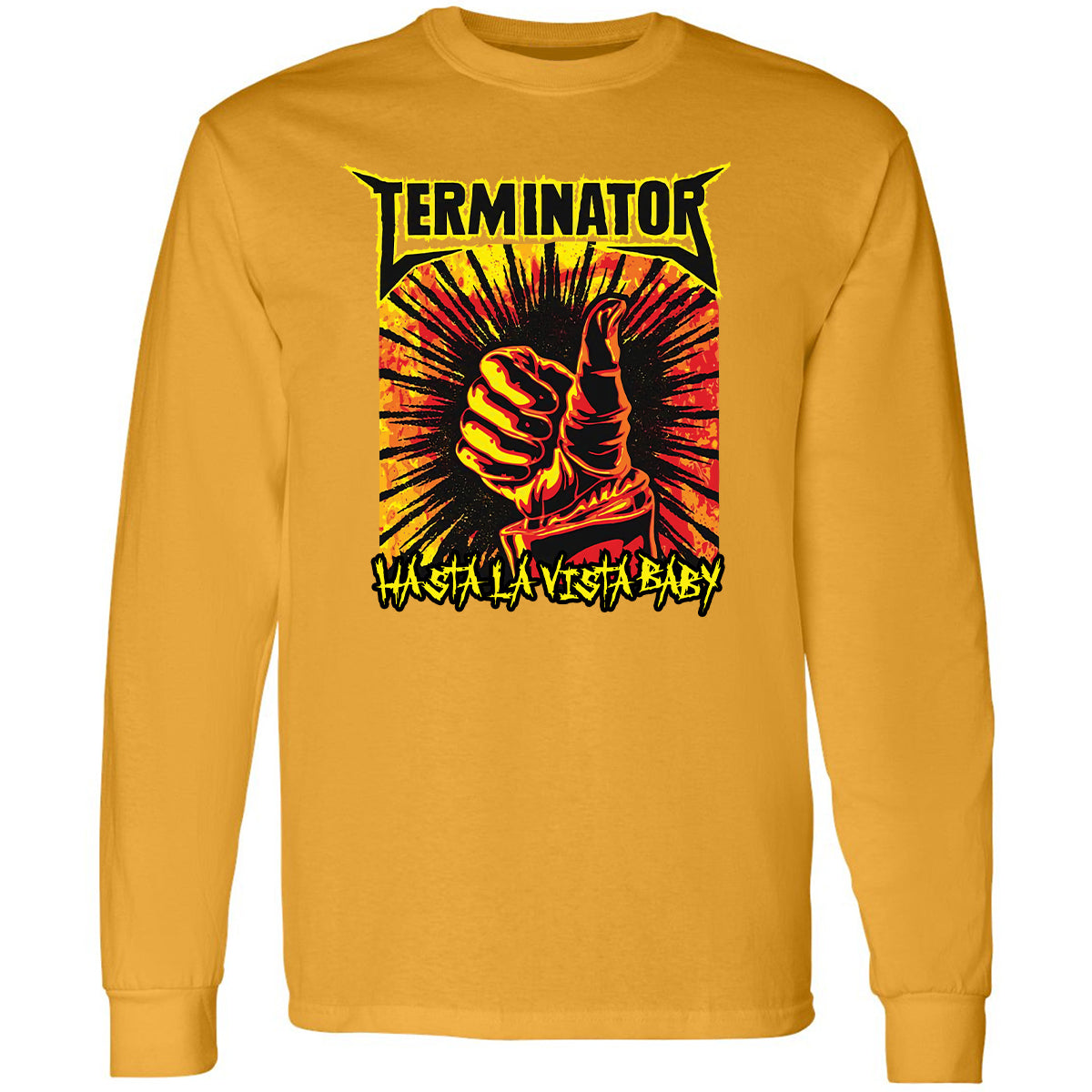 Long Sleeve T-Shirt - N4LPKCVM - Gold - 9