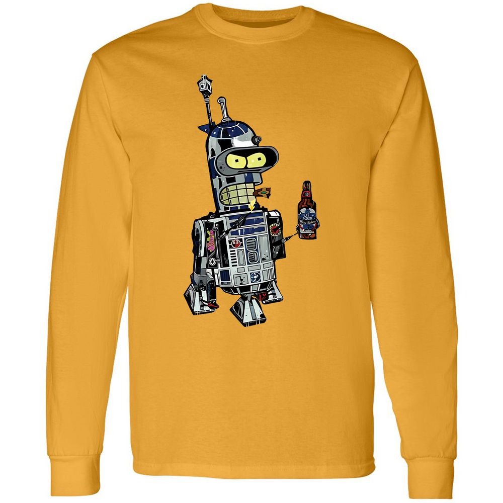 Long Sleeve T-Shirt - V9E9JGU5 - Gold - 9