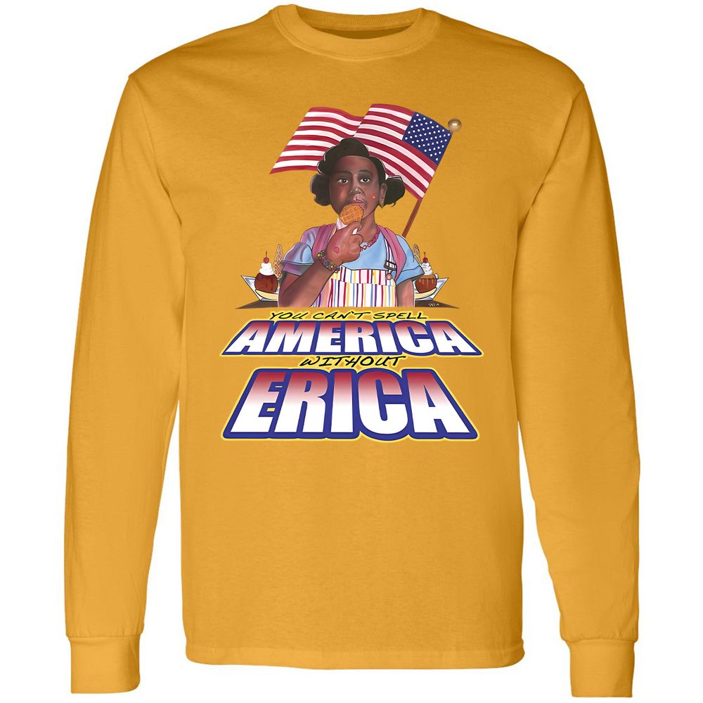 Long Sleeve T-Shirt - WXBU91QL - Gold - 9