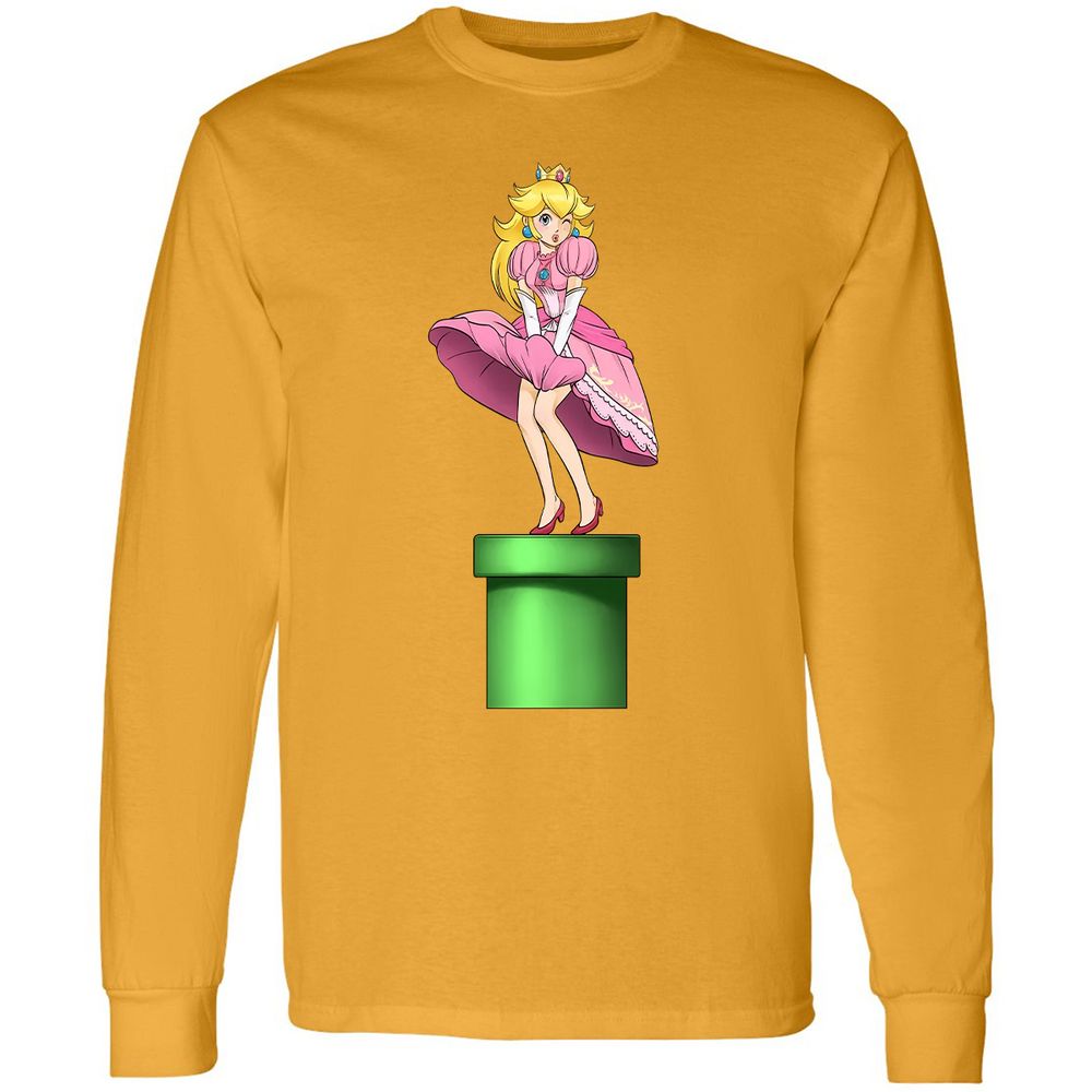 Long Sleeve T-Shirt - 2B43CEQT - Gold - 9