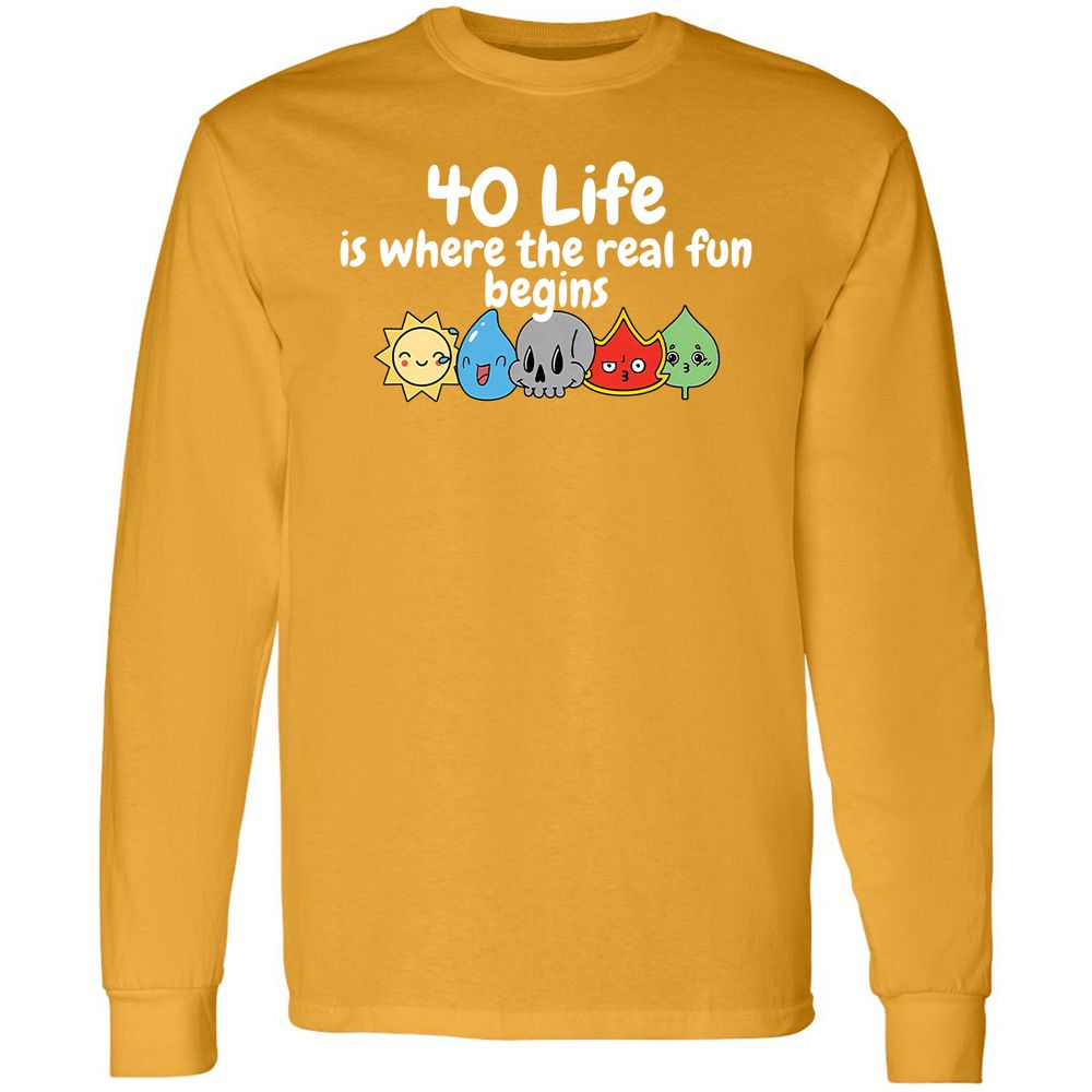 Long Sleeve T-Shirt - 1H3CDHEB - Gold - 9