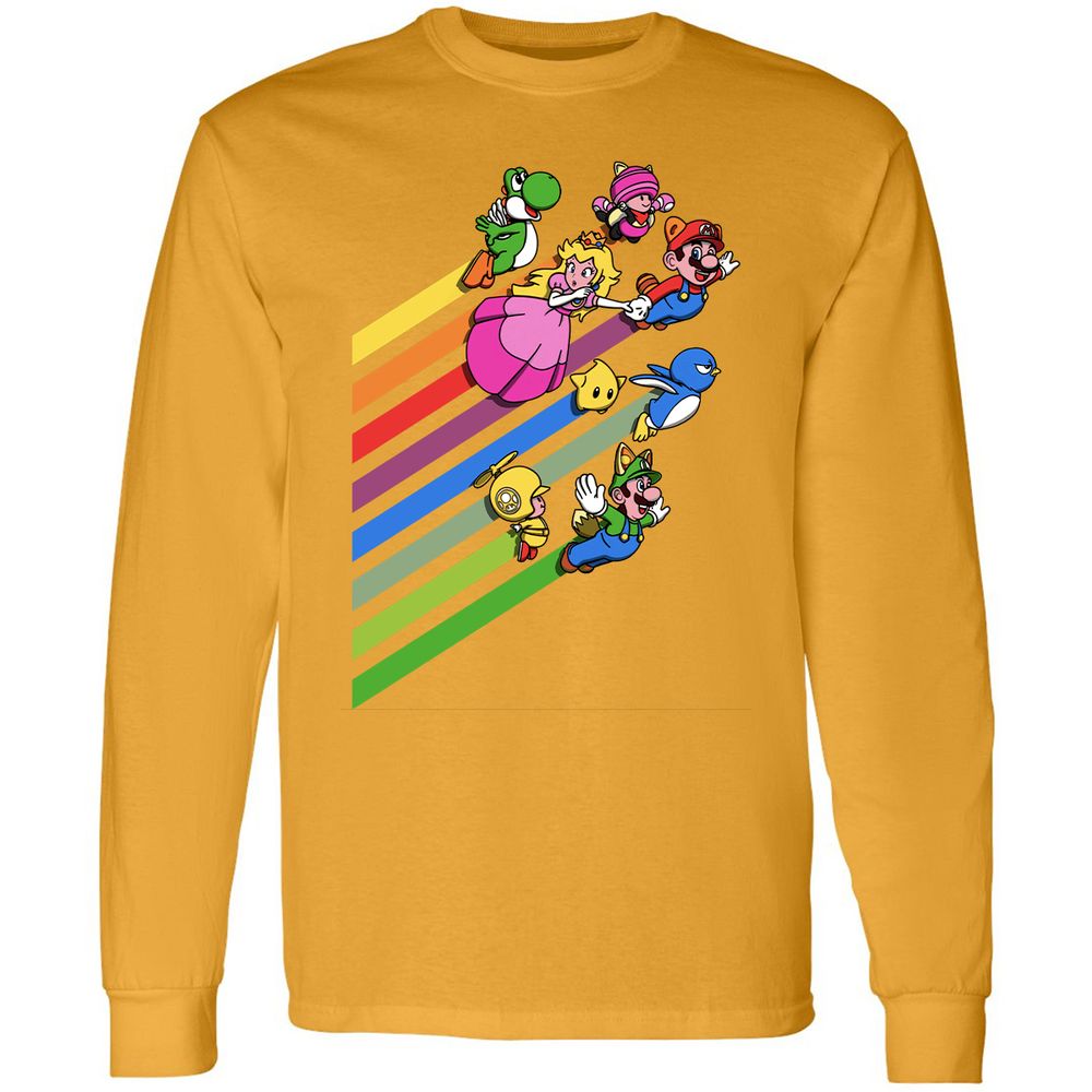 Long Sleeve T-Shirt - 6QTTUZJH - Gold - 9