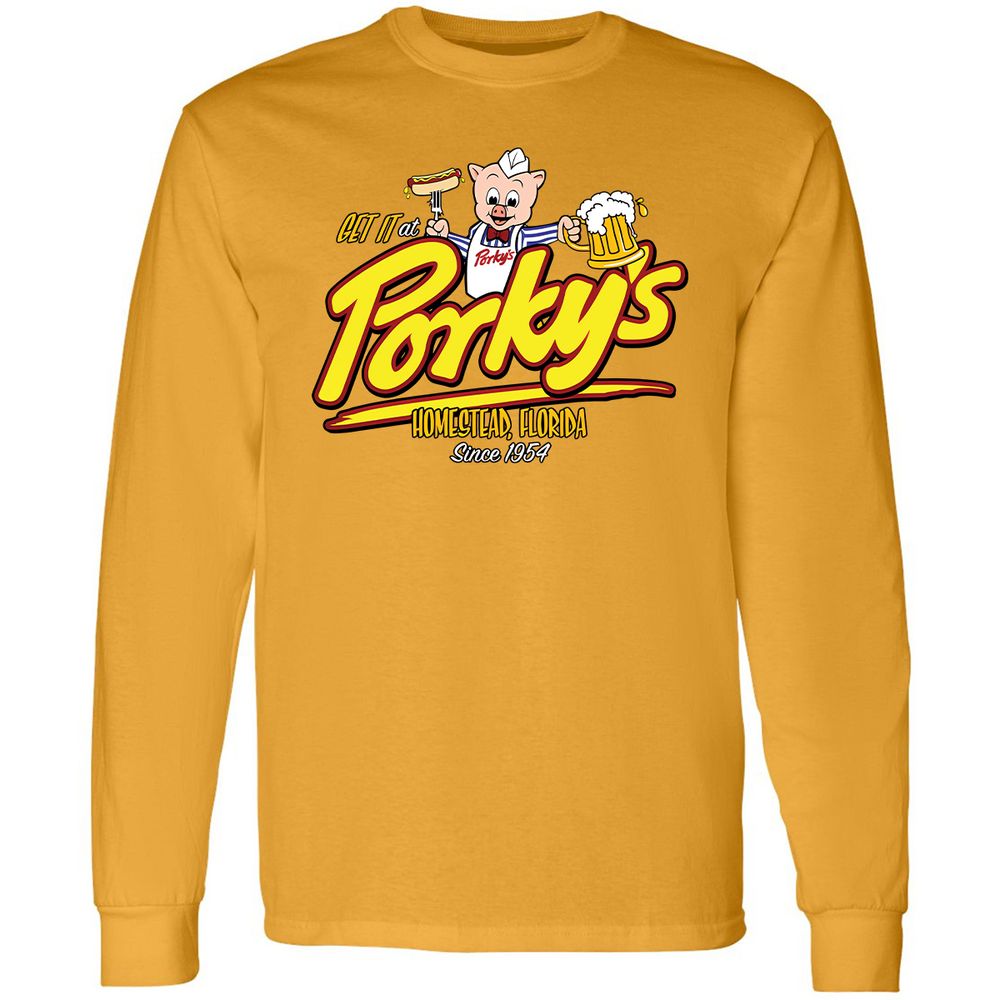 Long Sleeve T-Shirt - QK9VT9PY - Gold - 9