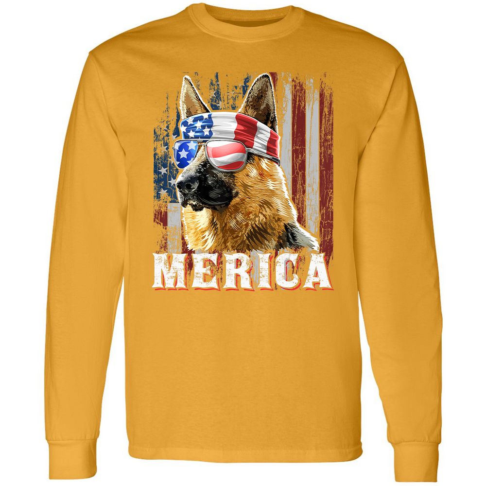 Long Sleeve T-Shirt - XJK7NJYM - Gold - 9