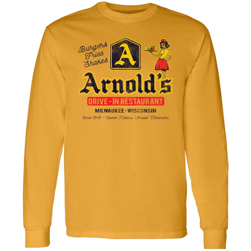 Long Sleeve T-Shirt - 8ZJKCQMQ - Gold - 9