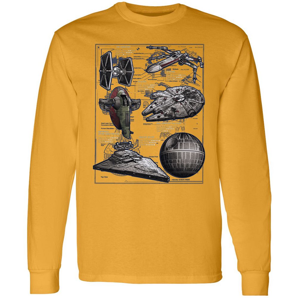 Long Sleeve T-Shirt - C9HYLYR7 - Gold - 9