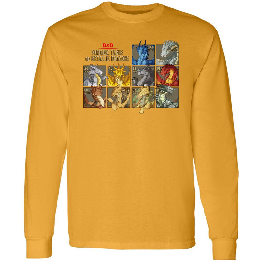 Long Sleeve T-Shirt - CJD79F3Z - Gold - 9