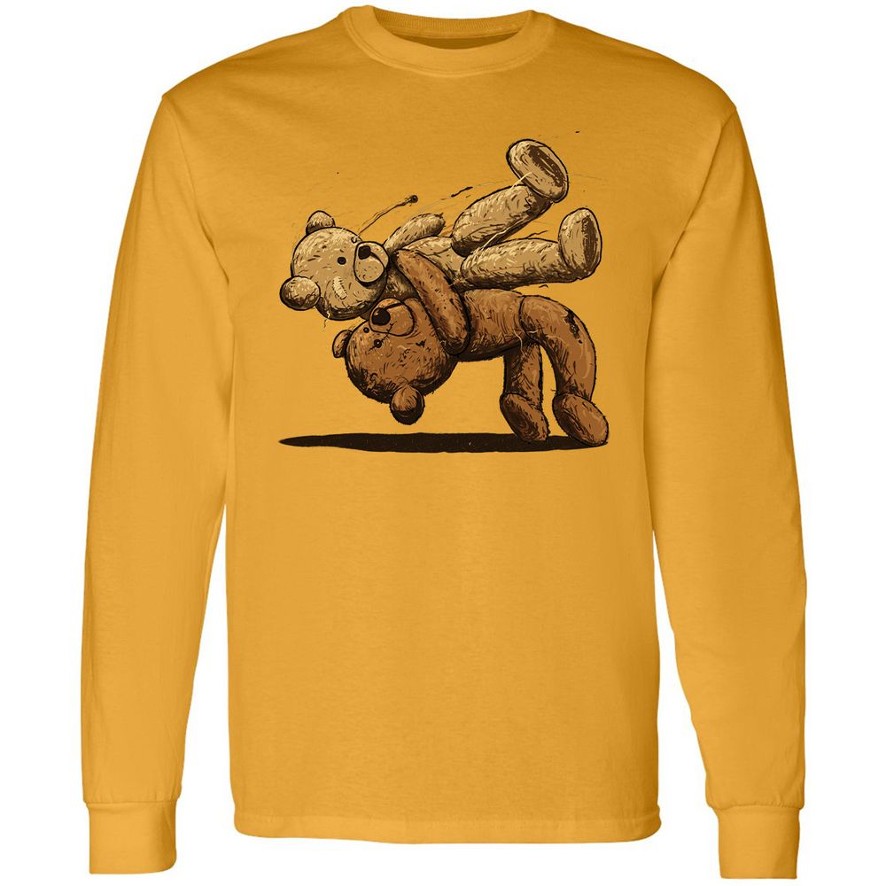 Long Sleeve T-Shirt - PBYZTZWJ - Gold - 9