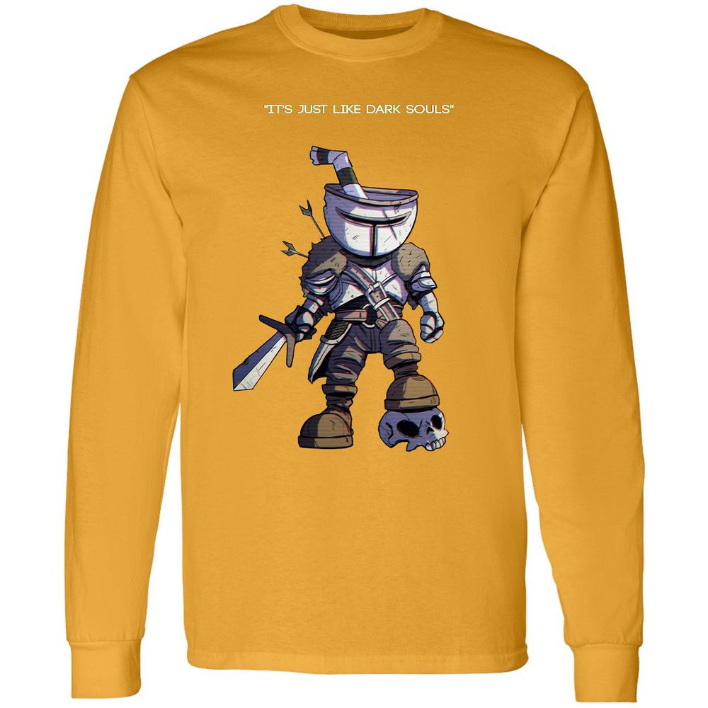 Long Sleeve T-Shirt - QSDZJ2TB - Gold - 9