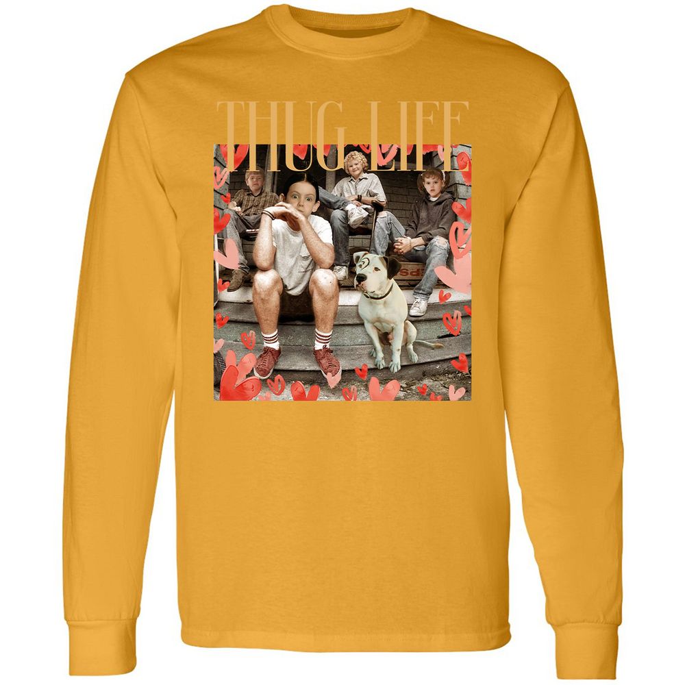 Long Sleeve T-Shirt - PQYYLDZ6 - Gold - 9