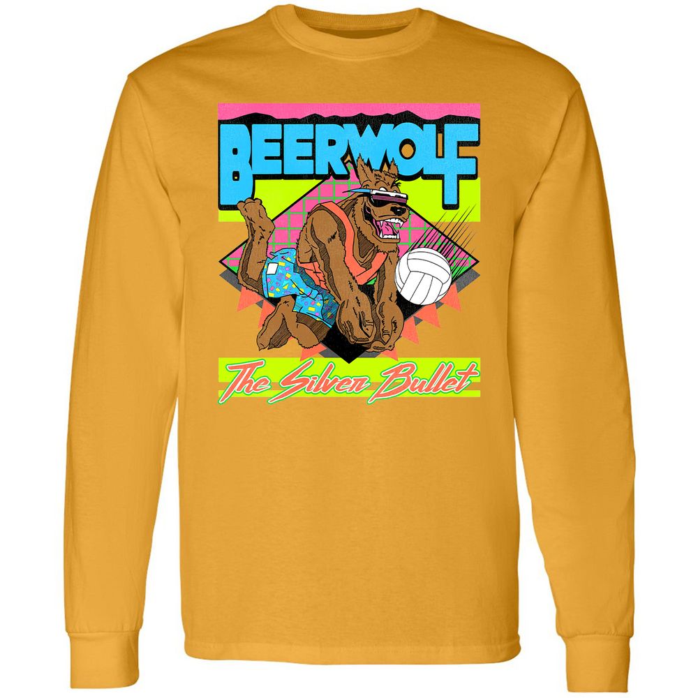 Retro Beach Wolf - Gold - 9