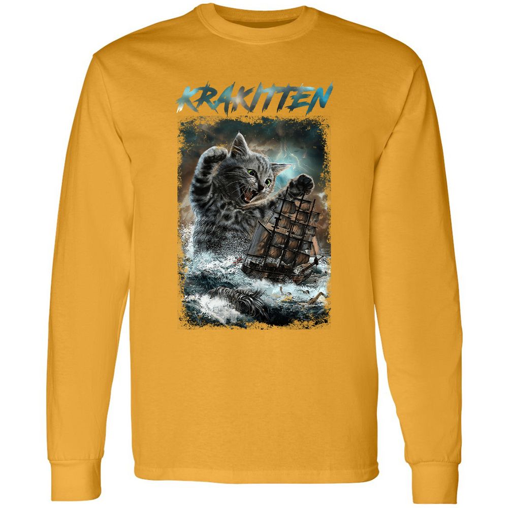 Long Sleeve T-Shirt - U99XET3C - Gold - 9